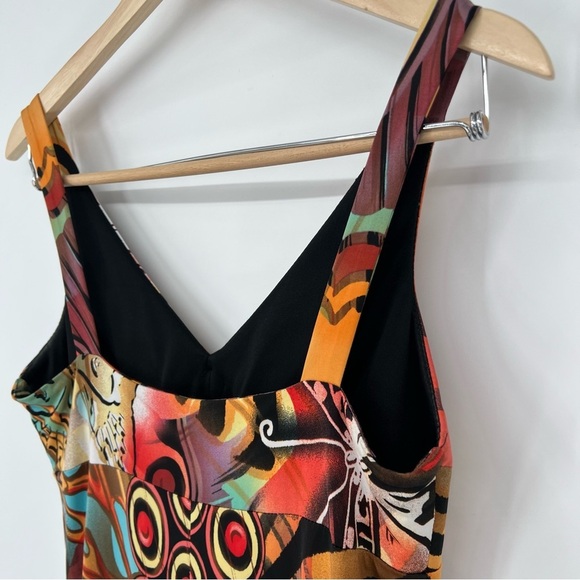 Frank Lyman Design Butterfly and Peacock Feather‎ Print Summer Dress US6 y2k - Picture 13 of 14